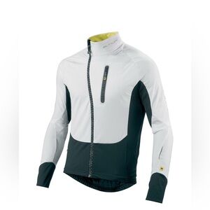 🚂Mavic Men's Breathable weatherproof Riding jacket size L Black /white GUC